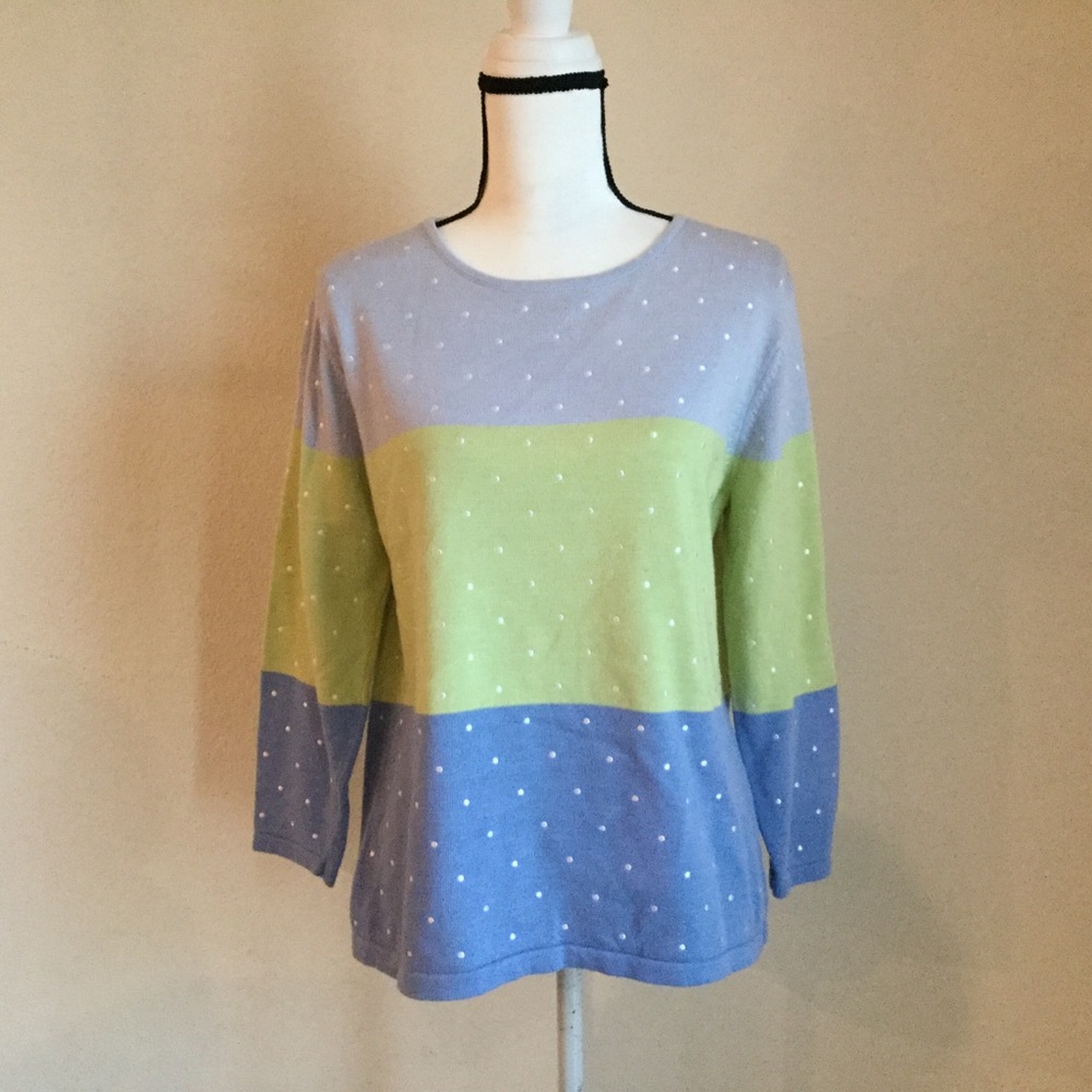 【Talbots】tricolore of unicorn color❤︎ dot sweater